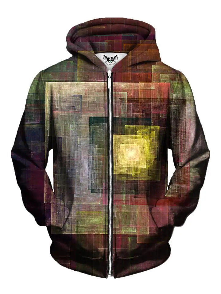 Abstract Zip Up Hoodies All Over Print Boogie Threads