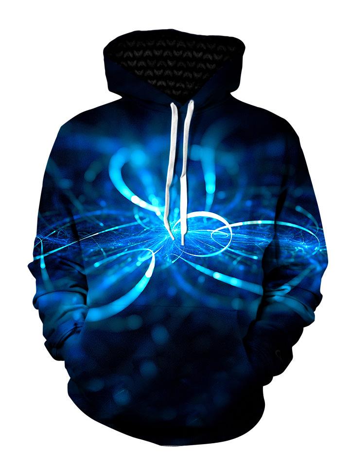 Blue hoodie with white on sale strings