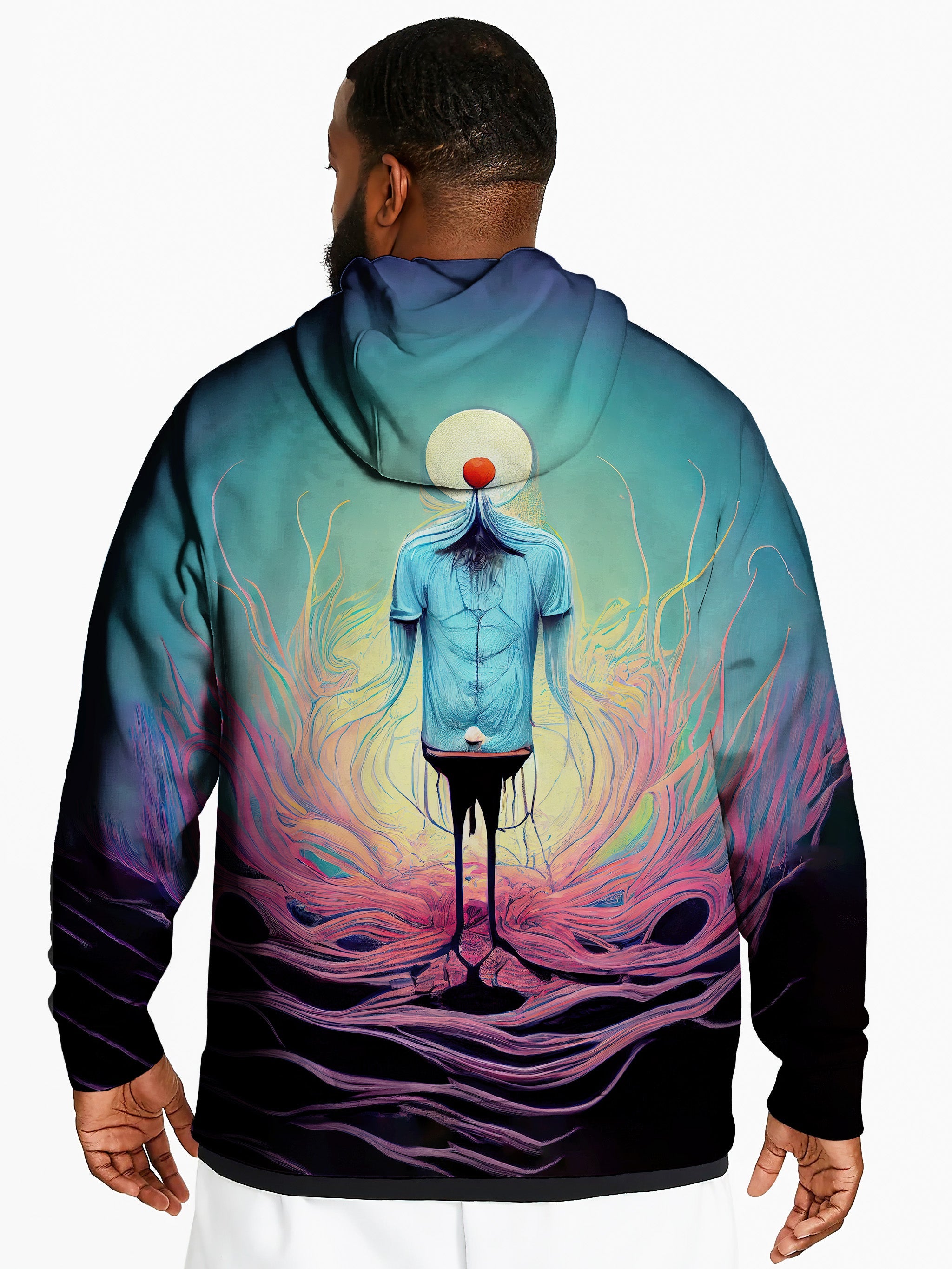 Graphic Hoodie, Ombre, Circles, Unisex Hoodie, Man, Woman, Art Style Hoodie, Art Wear, Festival Clothing, cheapest Unisex Clothing